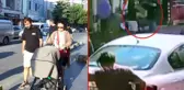 Sokakta yürürken hiç tanımadığı bir adam beline sarıldı, eşinin tepkisi çok sert oldu