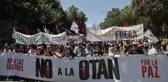 Madrid'de binlerce kişi NATO karşıtı gösteri yaptı
