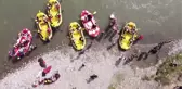 Sporcular rafting yarışmasında ter döktü