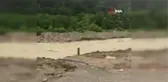 Türkeli'de dere taştı, geçici köprüler ulaşıma kapandı