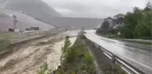 (DRONE) Barajın yanındaki yıkılan evler havadan görüntülendi