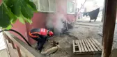 Son dakika haber... İki katlı evin bodrum katında yangın