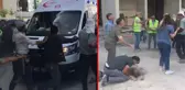 İnşaattan düşen işçiyi kurtarmaya gelen ambulansa saldırdılar! Sonu hiç iyi bitmedi