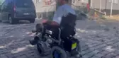 GAZİANTEP - Almanya'daki hayırseverden yaşlı adama akülü araç desteği