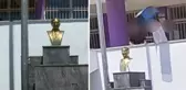 Atatürk büstüne çirkin saldırı! Polis, videodaki 3 çocuğu gözaltına aldı