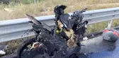 Beykoz'da emniyet şeridindeki minibüse çarpan motosiklet patladı: 1 yaralı