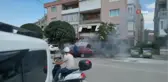 Bursa'da yanan aracını, canını hiçe sayarak böyle durdurdu