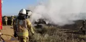 SİLİVRİ'DE SAMAN YÜKLÜ KAMYON ALEV ALEV YANDI