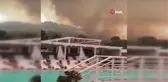 Son dakika haber... Midilli Adası'ndaki orman yangınına müdahale sürüyor