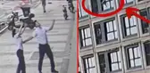 Filmleri aratmayan kurtarma anı! 5. kattan düşen 2 yaşındaki çocuğu havada yakaladı