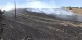 Saman bağlı tarlada yangın