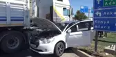 Otomobil ile tırın çarpışması sonucu 4 kişi yaralandı