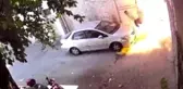 Patronuyla tartışan işçinin motosikleti kundaklama anı kamerada