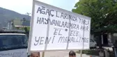 Sular altında kalacak olan ahır ve tarım arazileri için yürüyüş yaptılar