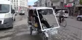 YAPTIĞI 3 TEKERLEKLİ BİSİKLETİYLE AİLESİNİN GEÇİMİNİ SAĞLIYOR