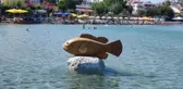 Muğla gündem haberi | DATÇA'DA DENİZE DEV ORFOZ BALIĞI HEYKELİ