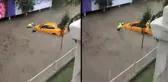 Gerçek kahraman! Türk polisi sele kapılan 2 kişiyi böyle kurtardı