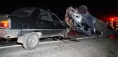 Karşı şeride takla atarak geçen otomobil zincirleme kazaya neden oldu: 3 ölü, 5 yaralı