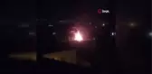 Trafo bir anda alev alev yandı