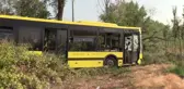 Şarampole devrilen belediye otobüsündeki 21 kişi yaralandı