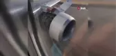 ABD'de yolcu uçağının motoru kaplayan metal paneli koptu