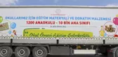 1400 anaokulu ve 10 bin ana sınıfına eğitim materyali götürecek tırlar yola çıktı