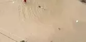 Ardahan haberi! Sağanak yağıştan göle dönen yolda çocuklar yüzdü