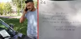 Arabasına binince ceza yediğini zannetti, gerçeği görünce 