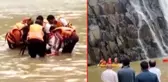Şelaleye düşüp boğulan çocuklarını kurtarmak için suya atlayan aile de can verdi