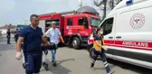 Dereye düşen işçinin yardımına itfaiye koştu