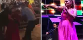 Demet Akalın, sahneye çıkarken yere kapaklandı
