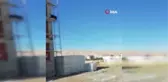 İnşaat iskelesine çıkan keçi böyle kurtarıldı