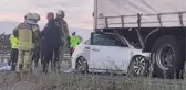 Son dakika haber: Kamyona arkadan çarpan otomobildeki 1 kişi öldü, 3 kişi yaralandı
