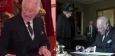Deftere yanlış tarih atan Kral Charles kaleme sinirlenip odayı terk etti: Lanet şeye tahammül edemiyorum