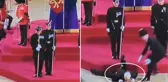 Kraliçe Elizabeth'in naaşı başında bekleyen asker bir anda yere yığıldı