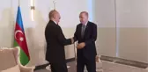 Cumhurbaşkanı Erdoğan, Azerbaycan Cumhurbaşkanı Aliyev ile bir araya geldi