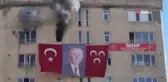 Hakkari haberi... MHP Hakkari İl Başkanlığı'nda yangın