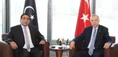 Cumhurbaşkanı Erdoğan, Libya Başkanlık Konseyi Başkanı Yunus el-Menfi ile görüştü