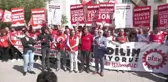 Disk'ten Vergi Dairesi Başkanlığı Önünde Eylem... Arzu Çerkezoğlu: 