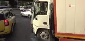 Kamyonet ile halk otobüsü çarpıştı: 1 yaralı