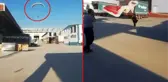 Mesaiye geç kalan işçi, fabrikaya uçarak gitti! Olayı gören arkadaşları dondu kaldı