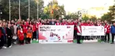 KIRKLARELİ Türk Kızılay üyeleri sağlıklı yaşama dikkati çekmek için yürüdü