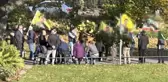 Terör örgütü YPG/PKK yandaşları Stockholm'de Türkiye'yi protesto edip bir de İsveç'ten talepte bulundular