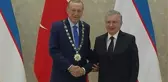 Özbekistan'da Cumhurbaşkanı Erdoğan'a İmam Buhari Nişanı verildi