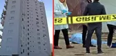 Genç kadın, 15 katlı binanın çatısından beton zemine düşerek öldü
