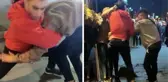 İstanbul'da yabancı uyruklular birbirine girdi! Tekme, yumruk ve silahların konuştuğu kavga kamerada