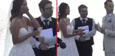 Kır düğününde korkunç anlar! Gelin ve damat karşılarındaki göle bakınca kilitlenip kaldı