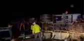Anadolu Otoyolu'nda devrilen tırda sıkışan sürücü hayatını kaybetti