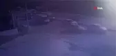 Makas atan hafif ticari araç faciaya neden oldu... Karşı şeritten gelen otomobilin üzerine böyle uçtu