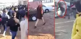 Yüzlerce erkek genç kızın peşinden koşup saldırdı! Önce tekmelediler sonra taciz ettiler
